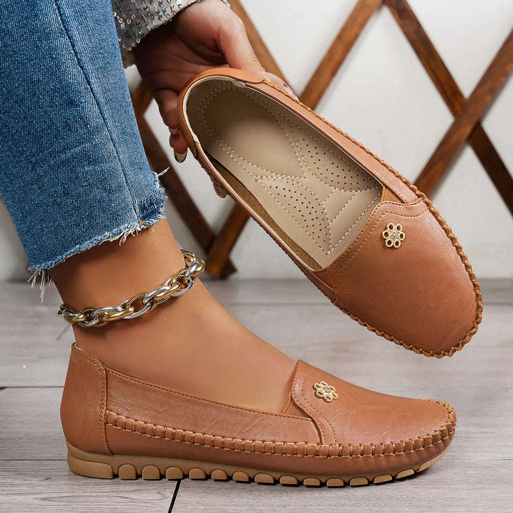 🔥Best Seller-Last Day Sale 60% OFF🔥 Orthopedic leather shoes, Lightweight, Anti-Slip for Women